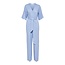 Selected Femme SLFVIVA LONG LINEN JUMPSUIT BLUE HERON