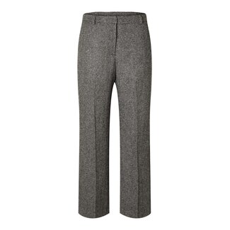 Selected Femme SLFHERA HW WIDE PANT DARK GREY