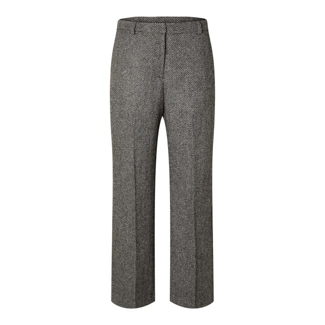 Selected Femme SLFHERA HW WIDE PANT DARK GREY