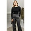 Selected Femme SLFHERA HW WIDE PANT DARK GREY