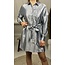 Selected Femme SLFSILVA-TONIA LS SHIRT DRESS SILVER