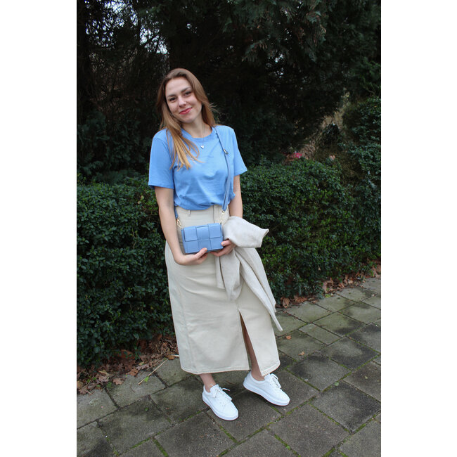 Moss Copenhagen Phelina Denim Rok Beige