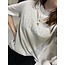 Selected Femme SLFGRY EMBROIDERY TEE LIGHT GREY MELANGE