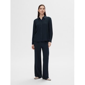 Selected Femme SLFVIVA-GULIA LONG LINNEN PANTS DARK SAPPHIRE