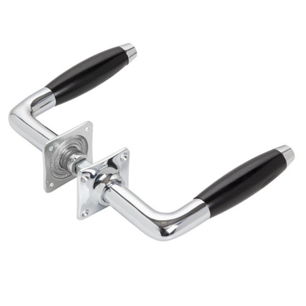 De Oude Deurklink Deurklink Klassiek glanzend nikkel vierkant rozet