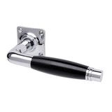 De Oude Deurklink Deurklink set Deco glanzend nikkel vierkant