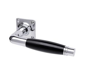 De Oude Deurklink Deurklink set Deco glanzend nikkel vierkant