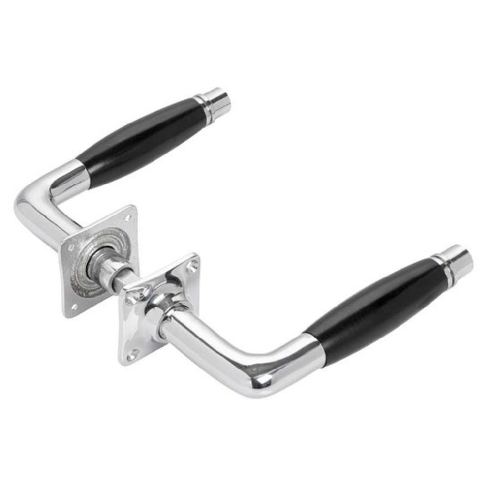 De Oude Deurklink Deco glanzend nikkel vierkante rozet