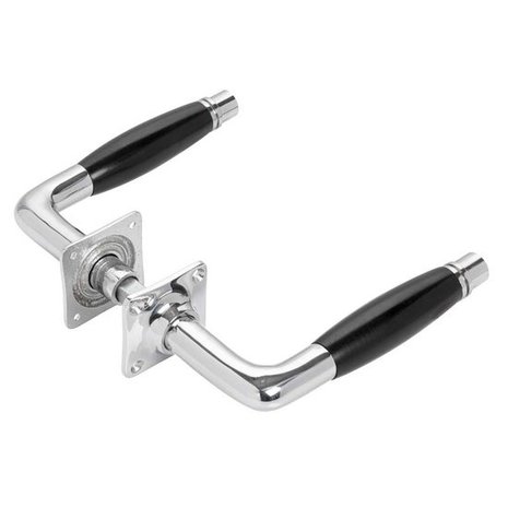 De Oude Deurklink Deco glanzend nikkel vierkante rozet