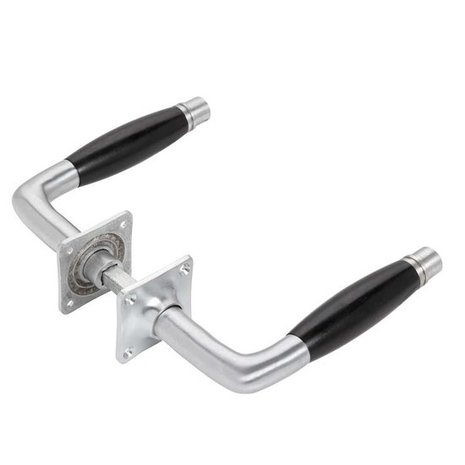 De Oude Deurklink Deurklink - Deco mat nikkel vierkante rozet | De Oude Deurklink jaren 30 deurbeslag