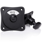 De Oude Deurklink WC Slot Draaiknop met vrij-bezet plaat mat zwart