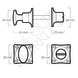 De Oude Deurklink WC Slot Draaiknop mat nikkel De Oude Deurklink WC Slot Draaiknop mat nikkel
