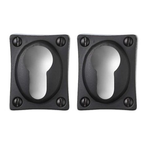 De Oude Deurklink Cilinderrozet - Rechthoekig mat zwart