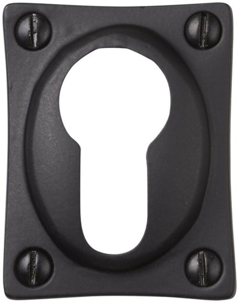 De Oude Deurklink Cilinderrozet - Rechthoekig mat zwart