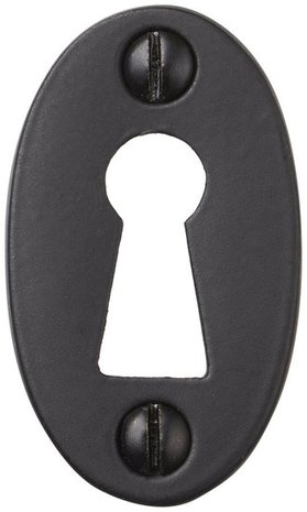 De Oude Deurklink Sleutelrozet - Ovaal mat zwart