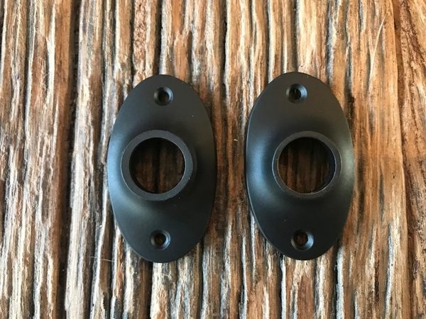 De Oude Deurklink Rozet - Ovaal mat zwart De Oude Deurklink Rozet - Ovaal mat zwart