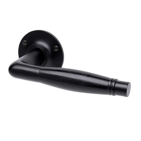 De Oude Deurklink Deco mat zwart, rozet rond