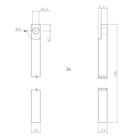 Intersteel Kruk-espagnolet links Ton 400 met stangenset 2x 1250 mm nikkel/ebbenhout Intersteel Kruk-espagnolet links Ton 400 met stangenset 2x 1250 mm nikkel/ebbenhout
