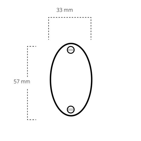 De Oude Deurklink Blindrozet ovaal - glanzend nikkel De Oude Deurklink Blindrozet ovaal - glanzend nikkel