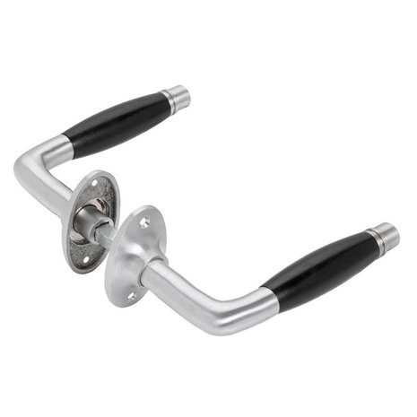 De Oude Deurklink Deco mat nikkel met ovaal rozet De Oude Deurklink Deco mat nikkel met ovaal rozet