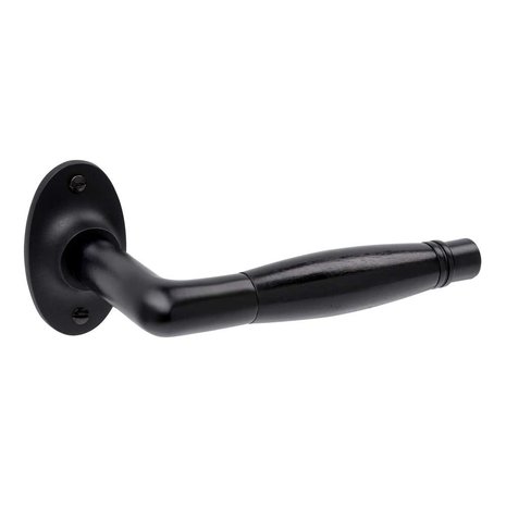 De Oude Deurklink Deco mat zwart, rozet ovaal De Oude Deurklink Deco mat zwart, rozet ovaal