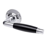 De Oude Deurklink Deurklink set Deco glanzend nikkel rond