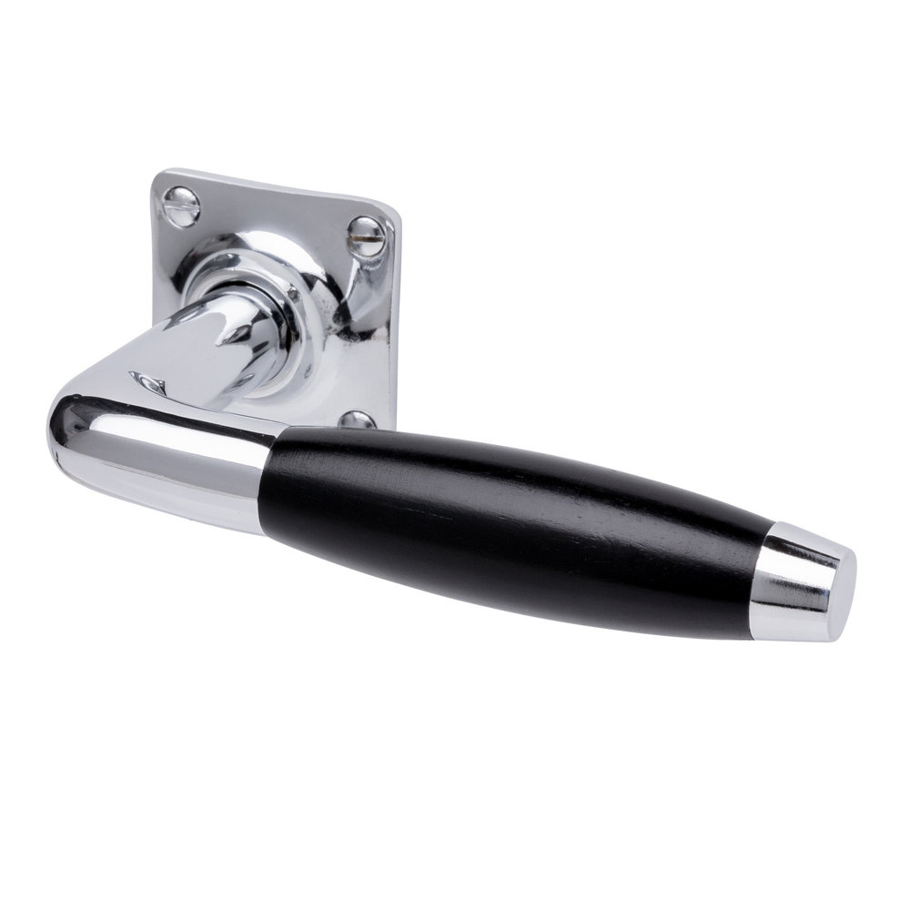 De Oude Deurklink Deurklink Klassiek glanzend nikkel vierkant rozet