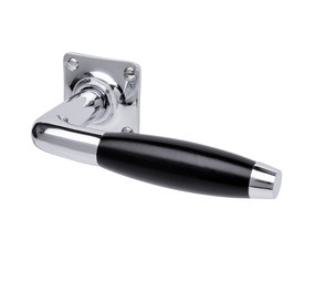 De Oude Deurklink Deurklink set Klassiek glanzend nikkel vierkant