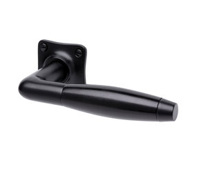 De Oude Deurklink Deurklink set Klassiek mat zwart vierkant