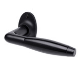 De Oude Deurklink Deurklink set Klassiek mat zwart ovaal