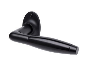 De Oude Deurklink Deurklink set Klassiek mat zwart ovaal