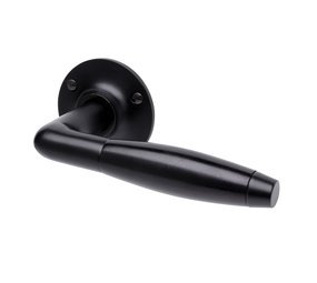 De Oude Deurklink Deurklink set Klassiek mat zwart rond