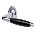 De Oude Deurklink Deurklink set Klassiek glanzend nikkel ovaal