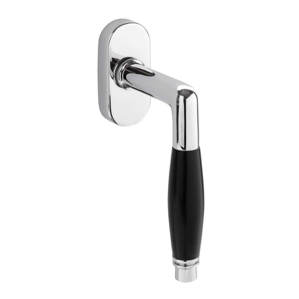 De Oude Deurklink Deco Draai kiep Raamsluiting in glanzend nikkel De Oude Deurklink Deco Draai kiep Raamsluiting in glanzend nikkel