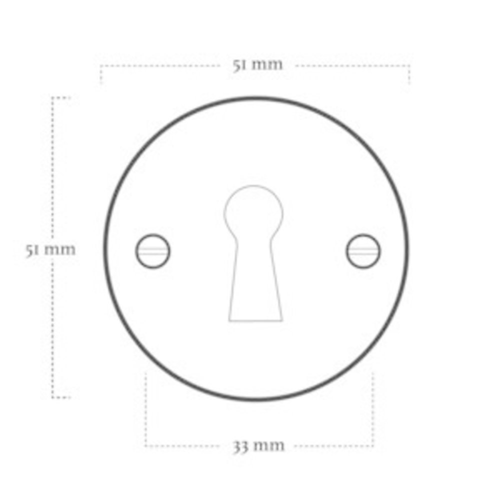 De Oude Deurklink Sleutelrozet - Rond nikkel De Oude Deurklink Sleutelrozet - Rond nikkel
