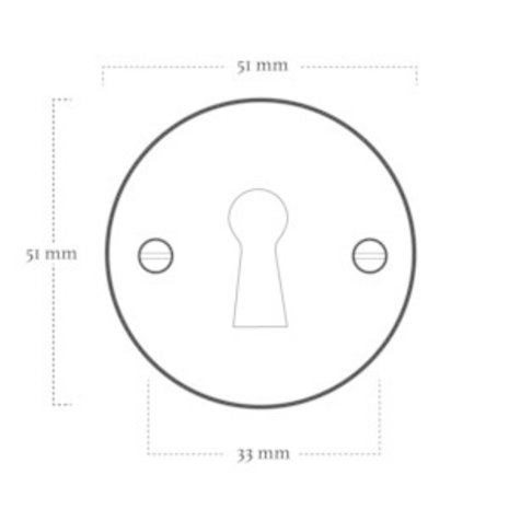 De Oude Deurklink Sleutelrozet - Rond nikkel De Oude Deurklink Sleutelrozet - Rond nikkel