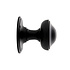 Vaste deurknop 80mm mat zwart