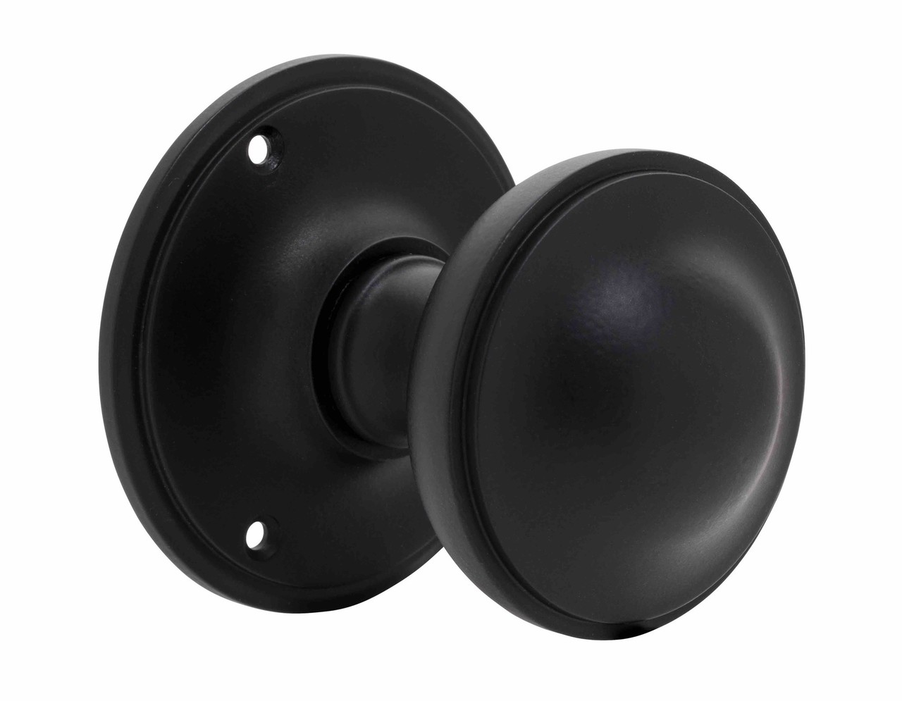 De Oude Deurklink Voordeurknop 80mm - Rond zwart | De Oude Deurklink jaren 30 voordeurbeslag