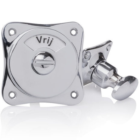De Oude Deurklink WC Slot - Draaiknop vrij/bezet glanzend nikkel | De Oude Deurklink jaren 30 toiletsluiting