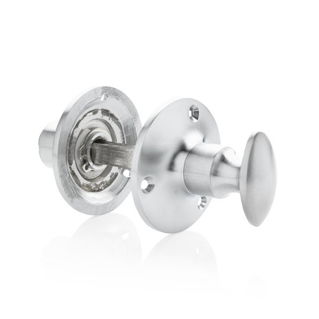 De Oude Deurklink WC Slot draaiknop op rond rozet, mat nikkel De Oude Deurklink WC Slot draaiknop op rond rozet, mat nikkel