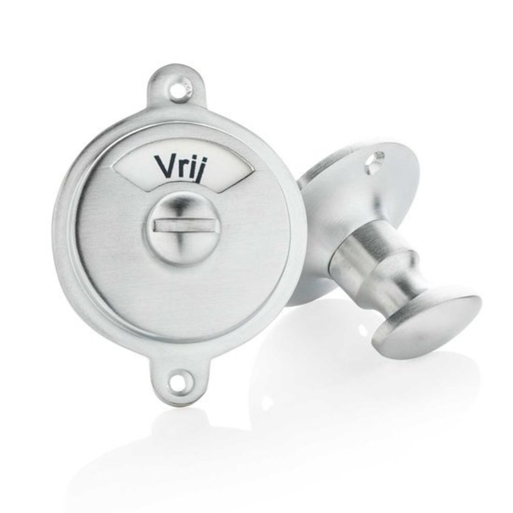 De Oude Deurklink Mat nikkel WC sluiting met vrij-bezet plaat