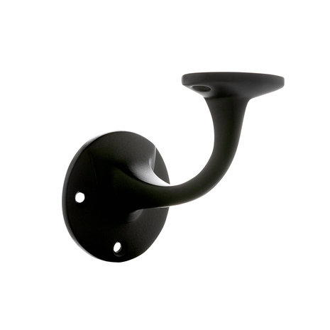 De Oude Deurklink Leuninghouder zwart vlak - opschroevend De Oude Deurklink Leuninghouder zwart vlak - opschroevend