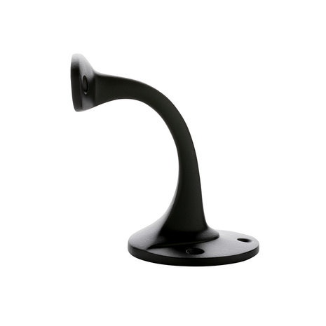 De Oude Deurklink Leuninghouder zwart vlak - opschroevend De Oude Deurklink Leuninghouder zwart vlak - opschroevend