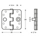 Intersteel Kogellagerscharnier geborsteld RVS afgerond tot 80 kilo Intersteel Kogellagerscharnier geborsteld RVS afgerond tot 80 kilo