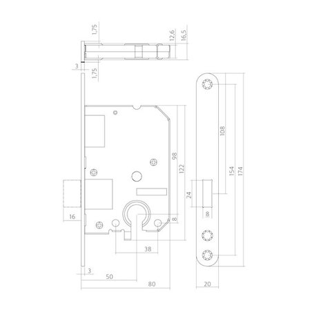 Dulimex Woningbouw cilinder kastslot zwart 55 mm Dulimex Woningbouw cilinder kastslot zwart 55 mm