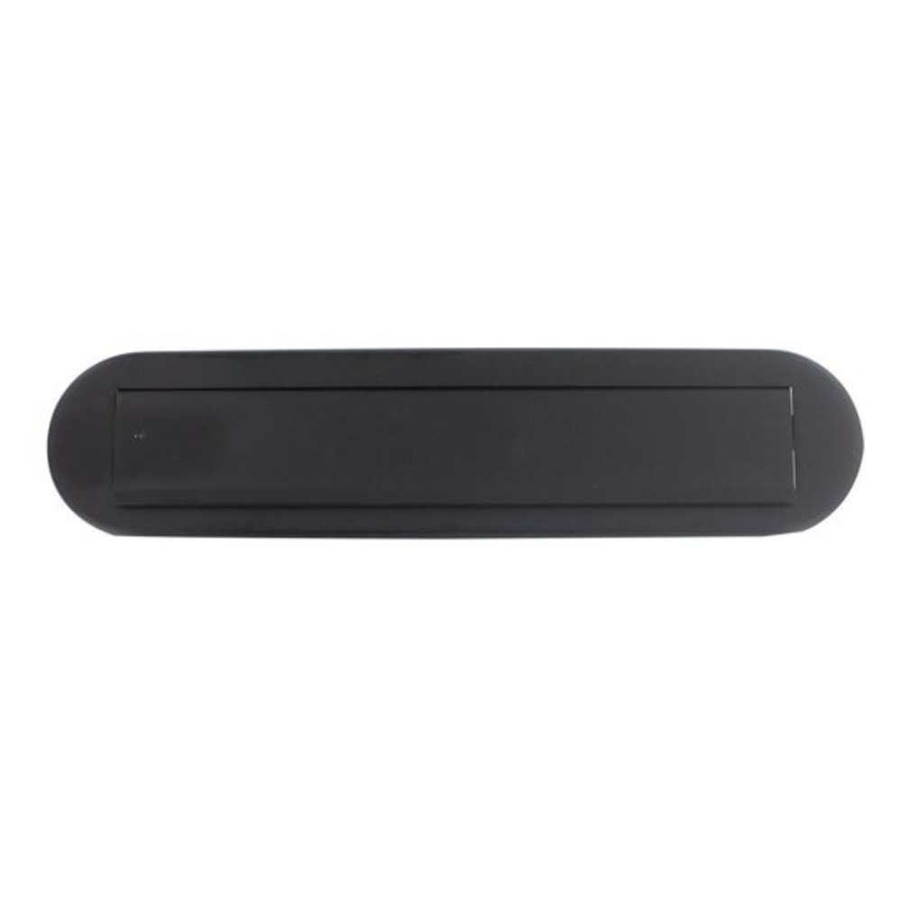 Intersteel Intersteel Brievenbus voordeur ovaal met klep en regenrand mat zwart | De Oude Deurklink Intersteel Intersteel Brievenbus voordeur ovaal met klep en regenrand mat zwart | De Oude Deurklink