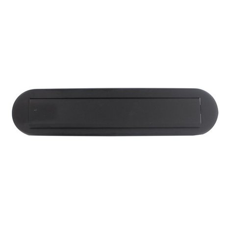 Intersteel Intersteel Brievenbus voordeur ovaal met klep en regenrand mat zwart | De Oude Deurklink Intersteel Intersteel Brievenbus voordeur ovaal met klep en regenrand mat zwart | De Oude Deurklink