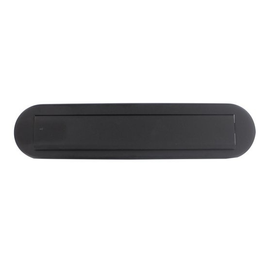 Intersteel Brievenbus ovaal met klep/regenrand RVS zwart