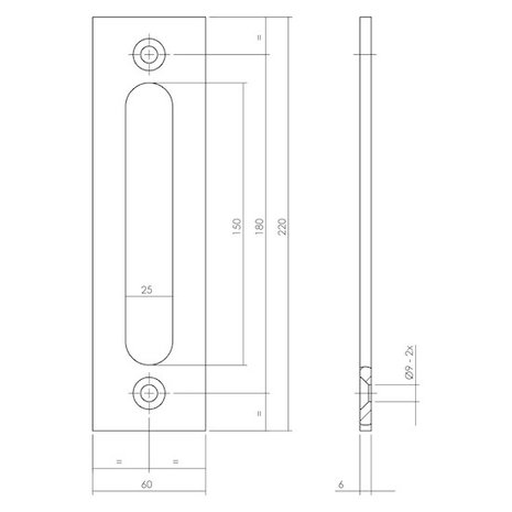 Intersteel Intersteel Schuifdeurkom mat zwart opschroevend (220x60x6mm) | De Oude Deurklink Intersteel Intersteel Schuifdeurkom mat zwart opschroevend (220x60x6mm) | De Oude Deurklink