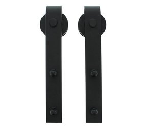 Intersteel Set van 2 hangrollen Basic zwart Intersteel Set van 2 hangrollen Basic zwart